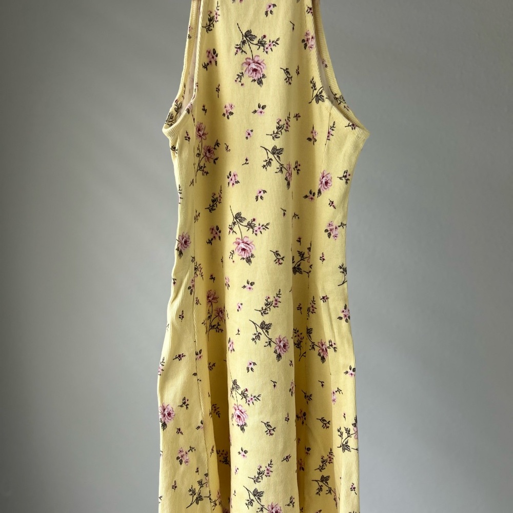 Forever 21 Yellow Floral Halter Sundress Mini